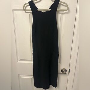 Tara Jarmon Elegant Black Sleeveless Dress with Pockets | Size 38